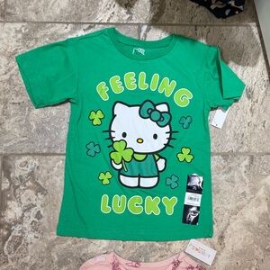 NWT size XS Hello Kitty Green Kids T-Shirt